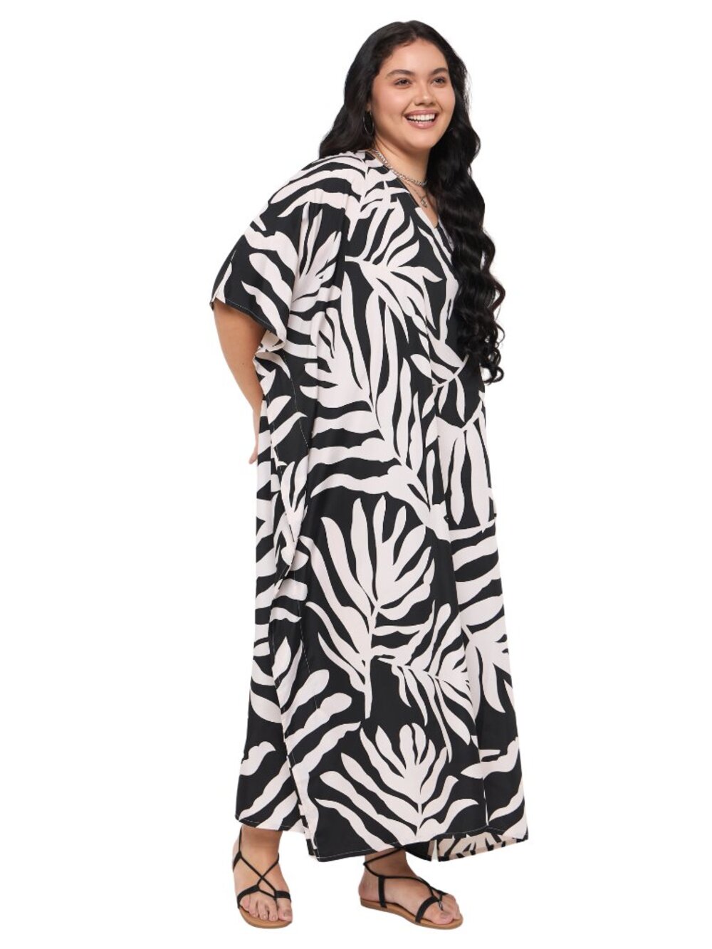 Gypsie Blu Women Plus Size Summer Wear Caftan Dress Beach Cover Up Maxi Dresses - Picture 4 of 9